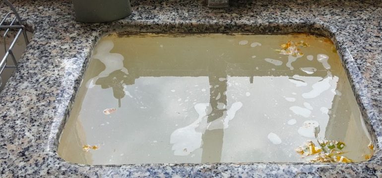 Blocked Kitchen Drain giving off odours